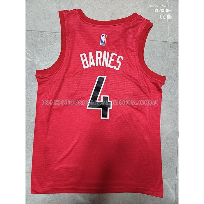 Maillot Tornto Raptors Scottie Barnes NO 4 Icon 2020-21 Rouge